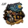 Cute Animal Wall Decor Christmas Mouse Break‑Through Decals 3D Hole Self‑Adhesive Removable PVC Art Stickers DIY for Living Room Entryway