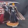 Bleach 33cm Kurosaki Ichigo Action Figures GK Kit Carrying Sword Model Wearing Cloak Sculpture Anime Toy Desktop Ornament Gift