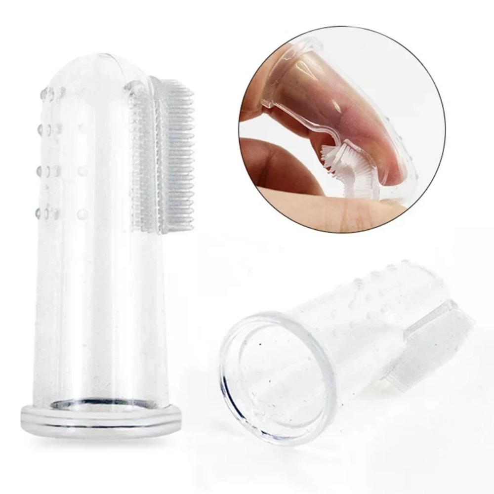 Super Soft Silicone Pet Finger Toothbrush for Dogs Cats Bad Breath Tartar Removal Teeth Care Cleaning Tool