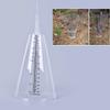 Conical Ground Insert Rain Gauge Transparent White Color Outdoor Gardening Tool