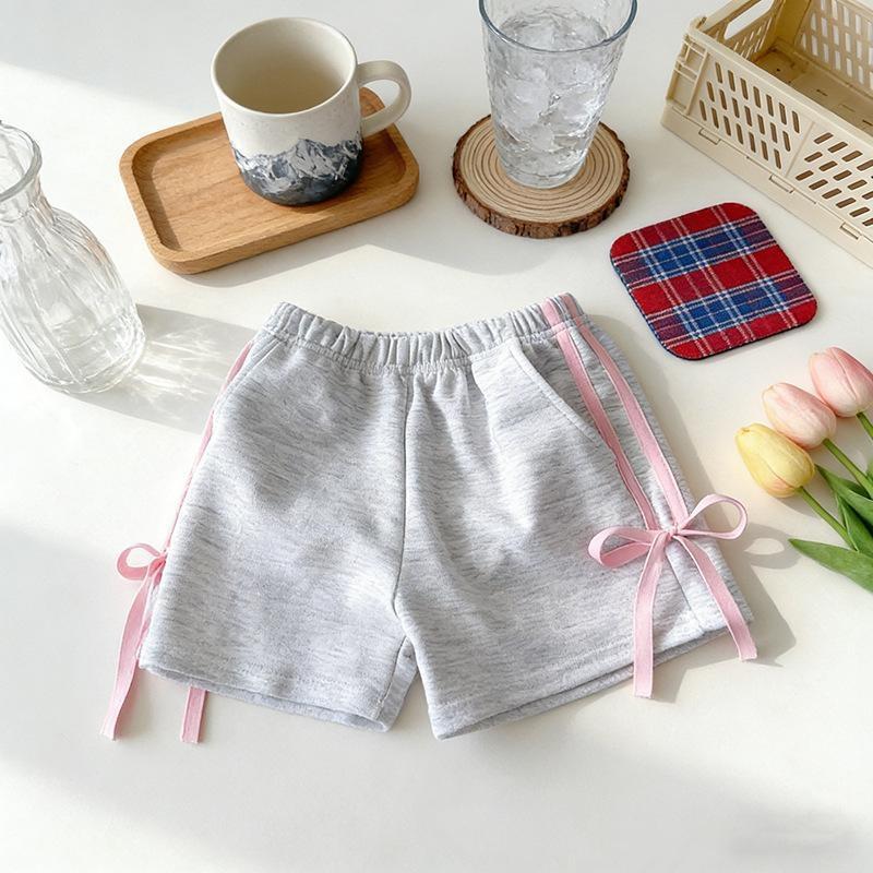 

Summer Short Pants Fashionable Thin Baby Girls Loose Fit Casual Shorts Butterfly Bow Waist Cute Trendy Unisex Kids Clothing 90