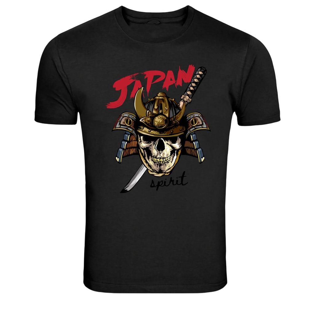 T-Shirt Grafica Samurai Teschio Guerriero Spirito Giapponese