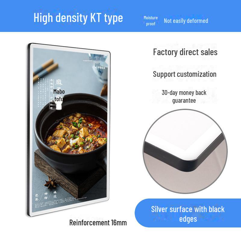 Aluminum Alloy Magnetic Display Board with Rounded Corners for Elevator Billboards