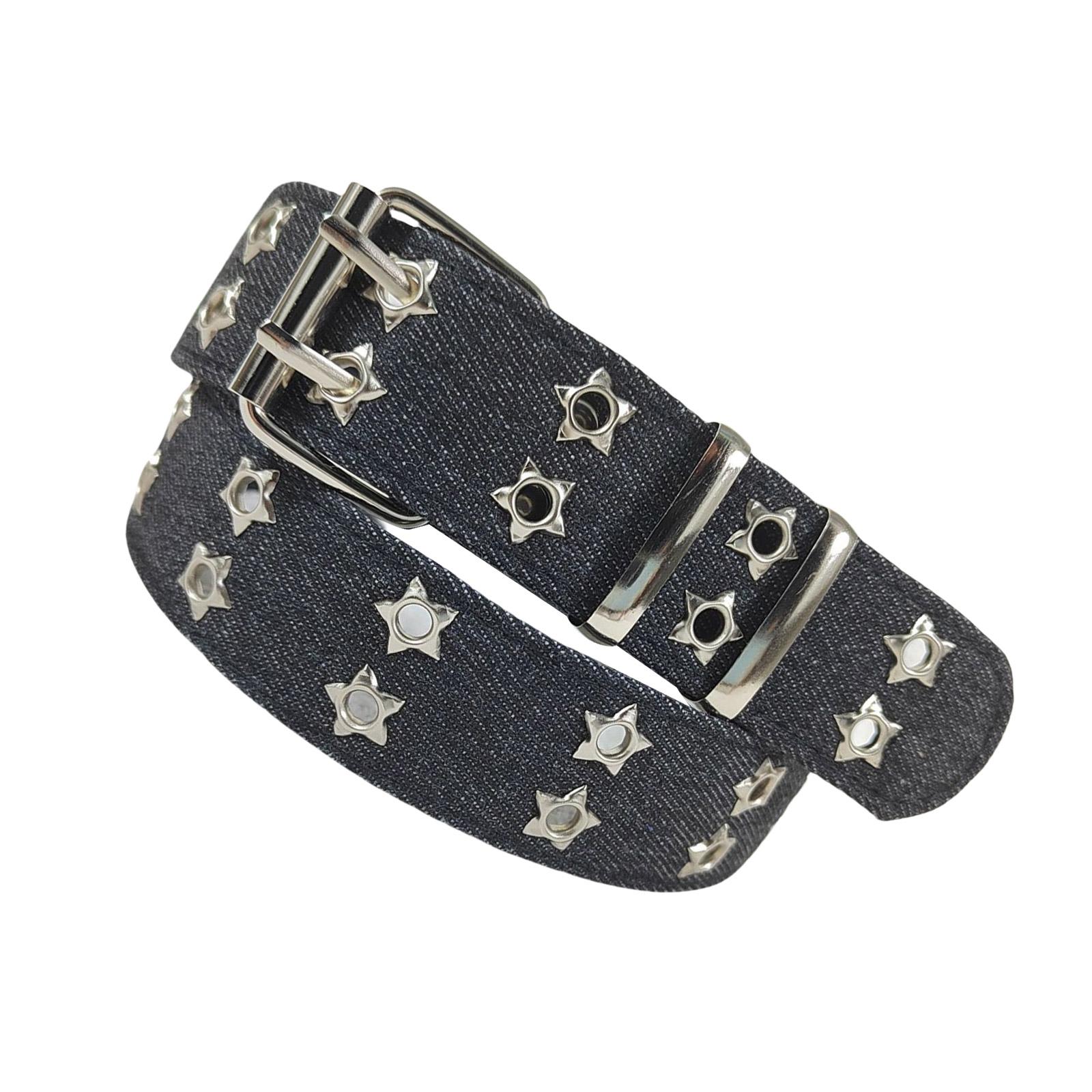 

Модный поясной ремень в стиле панк со звездным дизайном для мужчин и женщин с металлической пряжкой для музыкальных фестивалей и уличного стиля