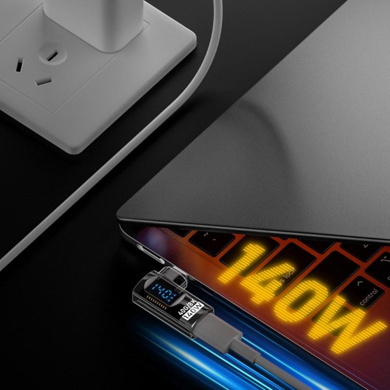USB C Digital Display Adapter Connector with 140W Quick Charging and Double 40Gbps Transmission 8K60HZ Screen Projection
