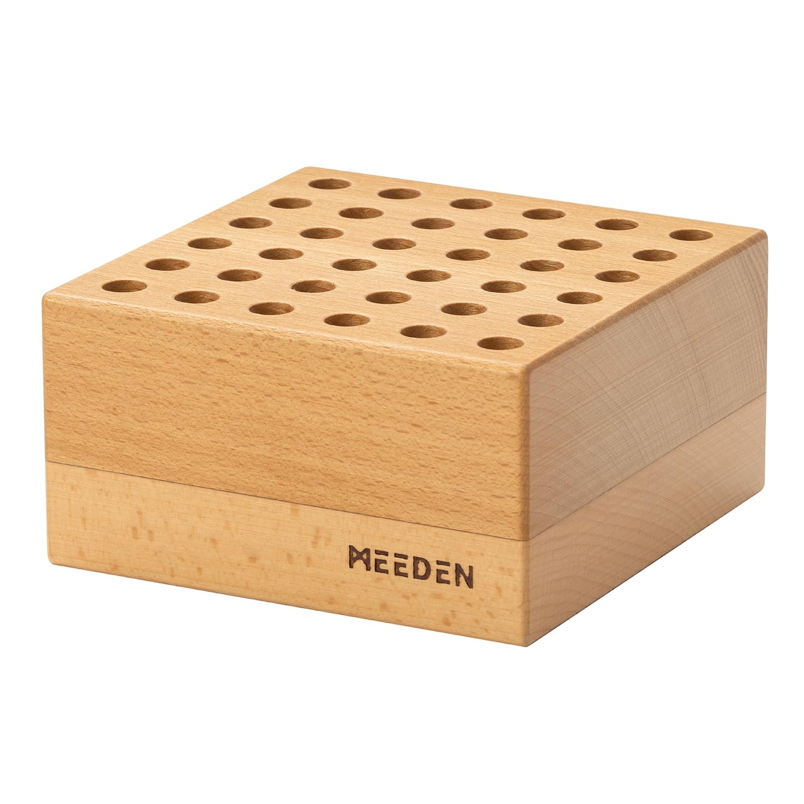 

MEEDEN Pen Holder, Pen Stand, Beech Wood, 36 Holes, Desktop Pen Holder, Pen Rack, Pen Rest, Tool and Pen Storage, Stylish, Multifunctional, Convenient