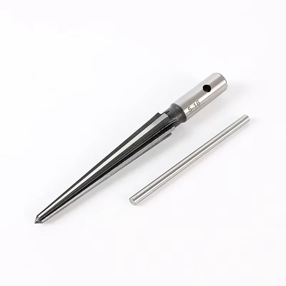 2Pcs/Set Carbon Steel Chamfer Taper Reamer Set Round Shank Hole Opener Durable Tapered Reamer Tool