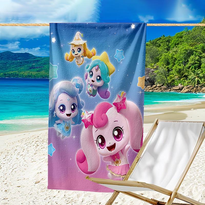 1pc Catch Teenieping Magic Sweethear Beach Towel, Beach and Seaside Swimming Pool Equipment, Fashion Pattern, Rectangular, Travel Essentials