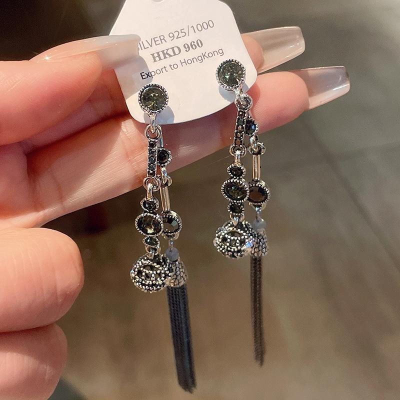 Bamboo Flower Earrings Retro Elegant Stud Earrings Fashion High Sense Earrings