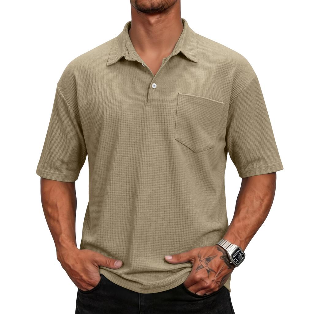 Men's Casual And Fashionable Short-sleeved Shirt - Men's Golf Breathable Sports Collar Top
