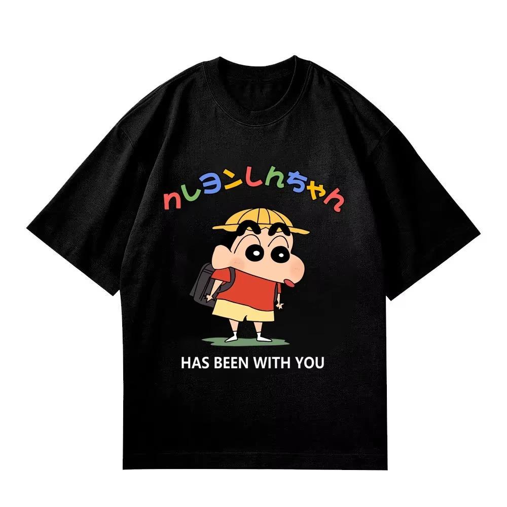 2025 Crayon Shin-chan Summer 100% Cotton Children's T-shirt Y2k Outdoor Casual Parent-child Top Street Adult Fashion T-shirt