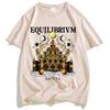 CAMISETA EQUILIBRIVM MOON Camisetas Gráficas da Anitta Streetwear Unissex Manga Curta Algodão Camisetas Masculinas/Femininas Tops Estampados