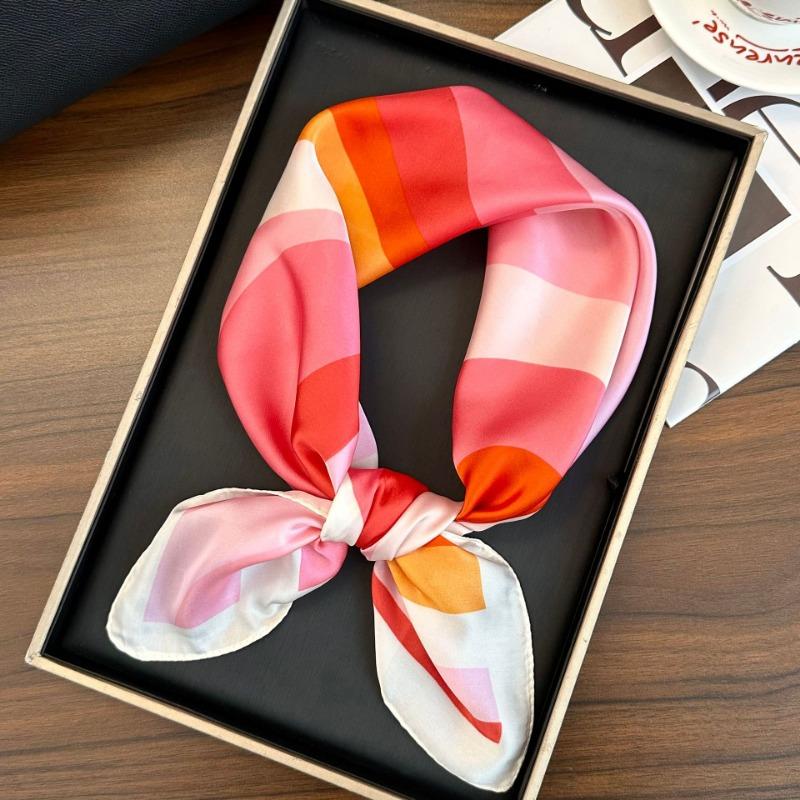 Polka Dot Silk Scarf Square Scarf High-end New Versatile Decorative Scarf Scarf Scarf Neck Cashew Flower Scarf Shawl Can Be Used As a Tube Top