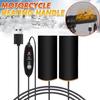 12V USB Motorcycle Electric Heated Grip Cover 3 Gear Temperature Control Motorcycle Handlebar Heater Warmer for Outdoor Riding