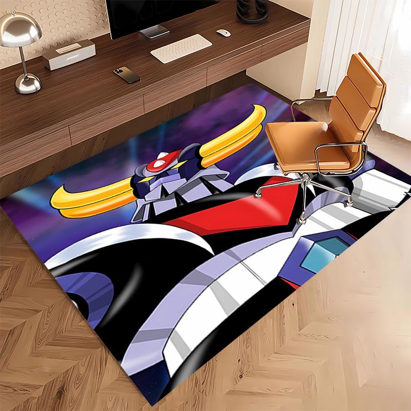 1pc UFO Robo Grendizer Print Area Rug - Soft, Washable Non-Slip Indoor Mat, Living Room, Home Office Decorative Rug,Office Decorative