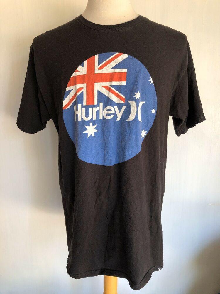 

Футболка классического кроя унисекс с логотипом Hurley Australia Flag Surf Beach, большая S