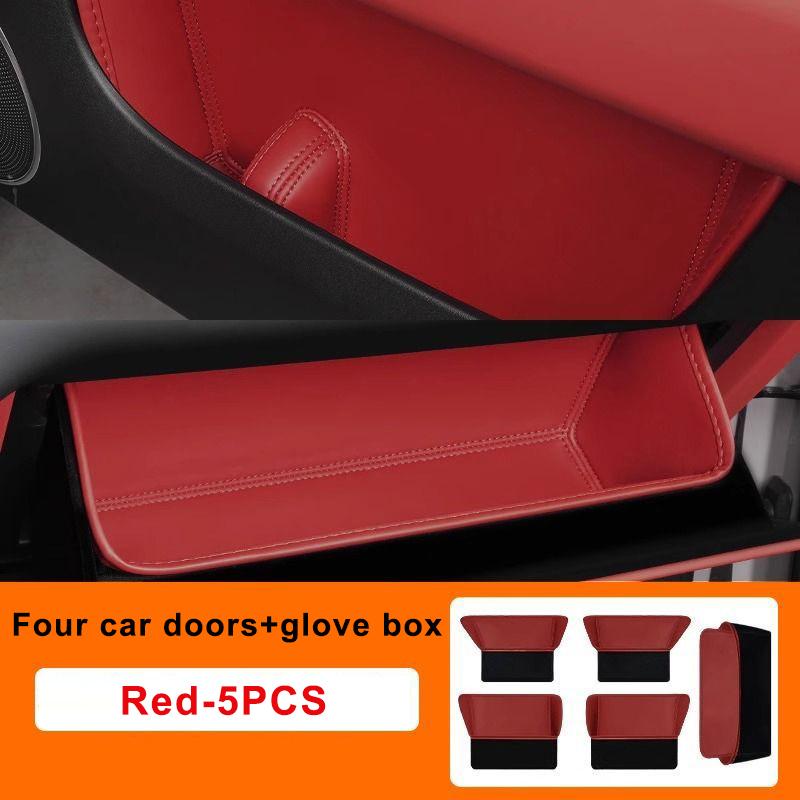 For Geely Geome Xingyuan 2026 2026 Car Door Slot Organizer Box Leather Glove Box Storage Groove Pad Interior Accessories