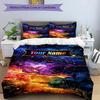 3PC Custom Name Cosmic Name Badge Bedding Set Duvet Cover Closure Includes 1 Duvet Cover & 2 Pillowcases for Bedroom