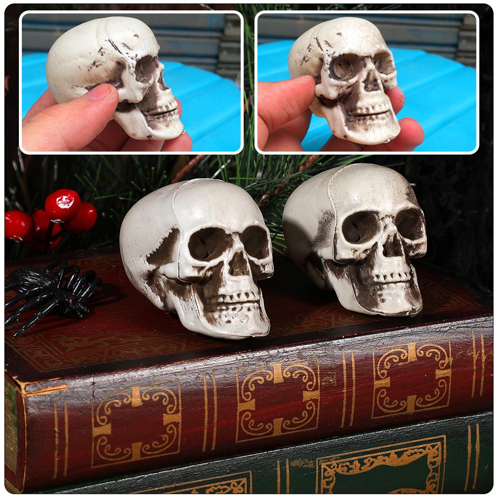 8 Pcs Mini Crafts Halloween Skulls Decor Plastic Small Human Body Model Models Scary Props Fake Skulls Halloween Decorations