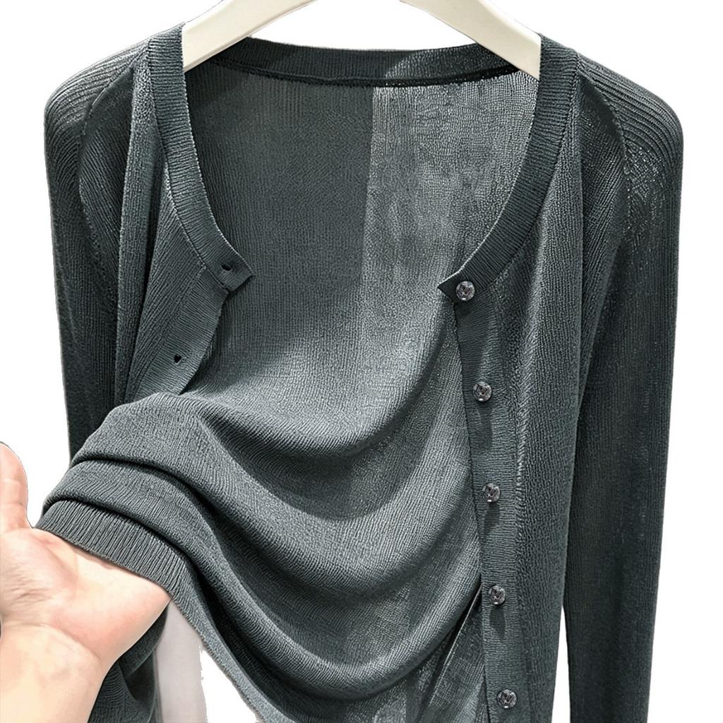 Women's Cardigan, Solid Color, Long Sleeve