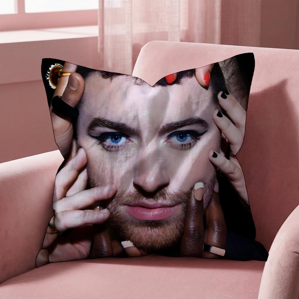 Sam Smith Cushion Cover Multi-Scene Pillow Cover for Home & Car - Reversible, Soft & Durable for Daily Use 30cmx30cm