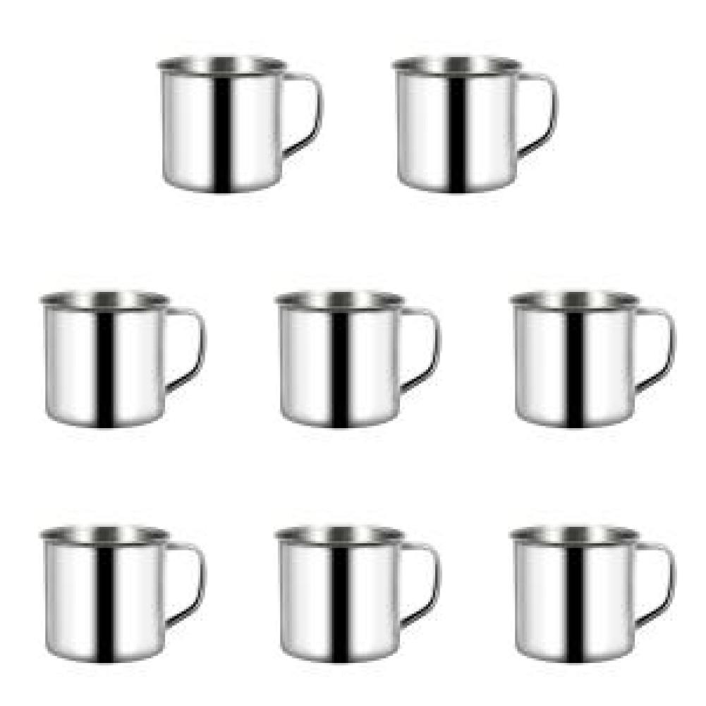 10-1pcs 200ml Childrens Water Cup Camping Coffee Cup Shatterproof Stainless Steel Espresso Cup Multifunction for Camping Picnic