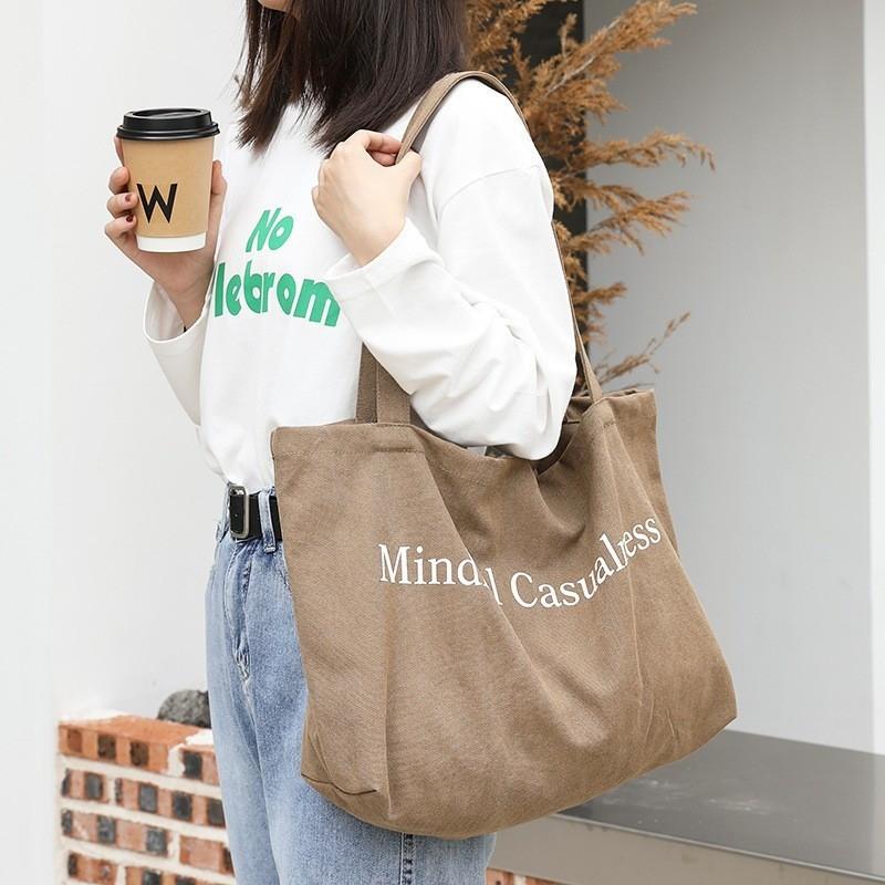 IELGY Корейская версия повседневного искусства холст мода ретро принтованная сумка — фото 4