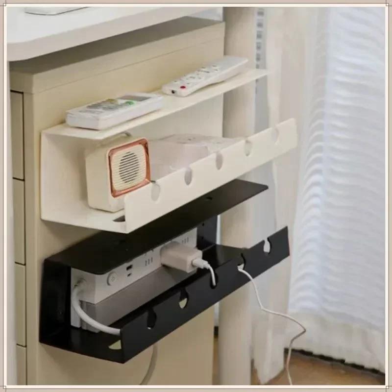 Sturdy Spacious Under Desk Cable Tray No Drilling Clamp Mount Power Strip Holder Desk Cord Organizer Office Wire Storage Supplie