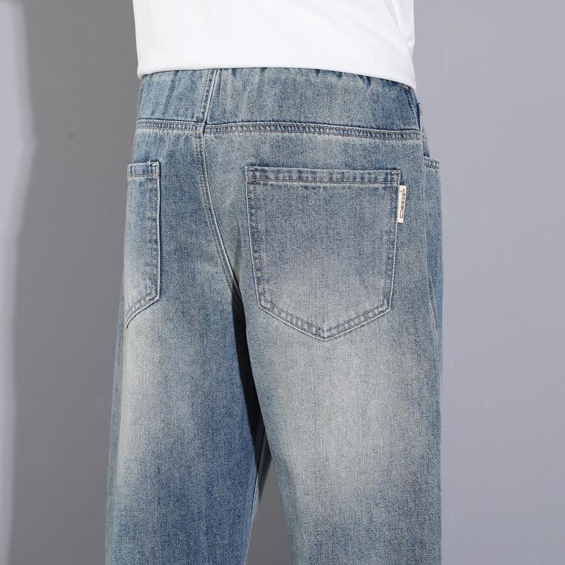 New Straight Wide-leg Jeans for Men Loose Slim Floor Pants Draped Trousers