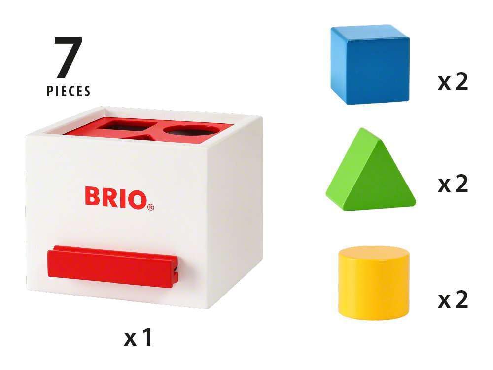 BRIO Formensortierbox (Weiß) 30250, für Kinder ab 1 Jahr. [Spielzeug, Holzspielzeug, Geschenk (Geburtstag/Weihnachten)]