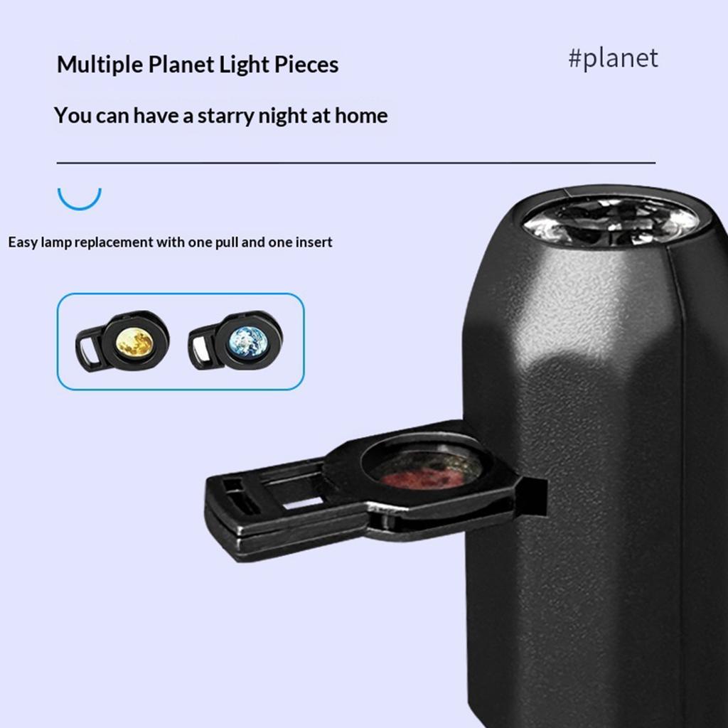 USB LED Projector Light 10 Pattern Adjustable Moon Planet Galaxy Projection Lamp Wall Decor Starry Sky Night Light Festival Gift
