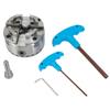 4In 4‑Jaw Self‑Centering Lathe Chuck with M33 Thread 2.5mm Wrench 96mm Chuck OD