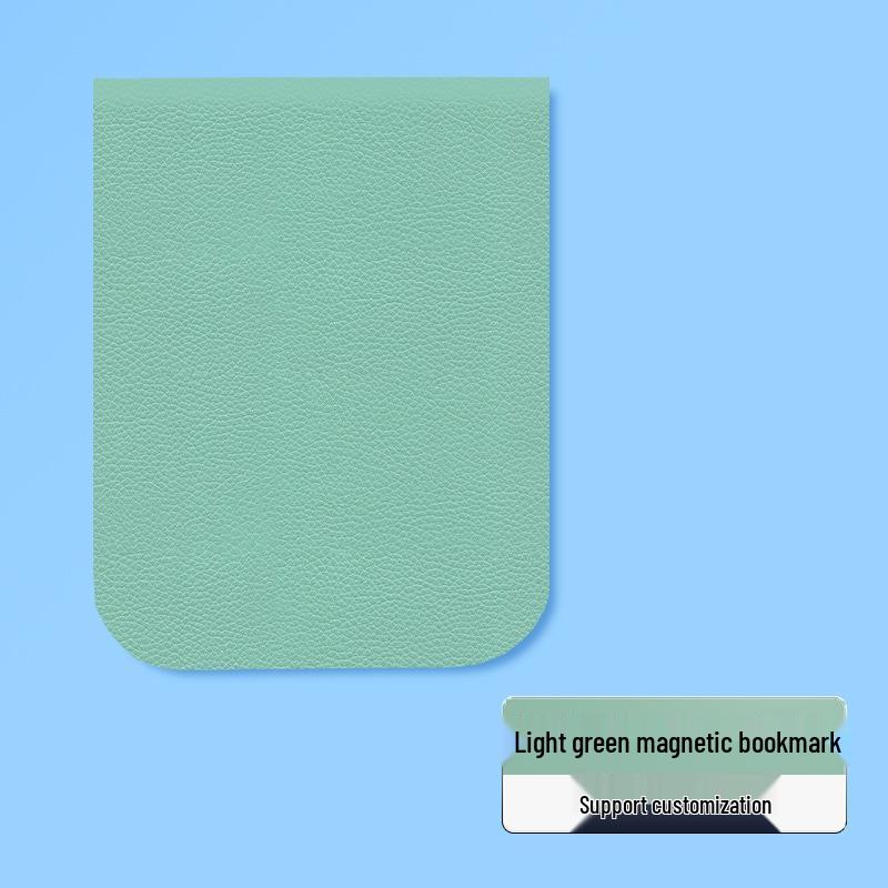 Crazy Horse Leather Double-Sided Magnetic Bookmark Clip