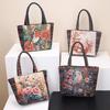 Handbag bag women go out canvas bag large capacity flower bird pattern handbag women's ethnic style handbag