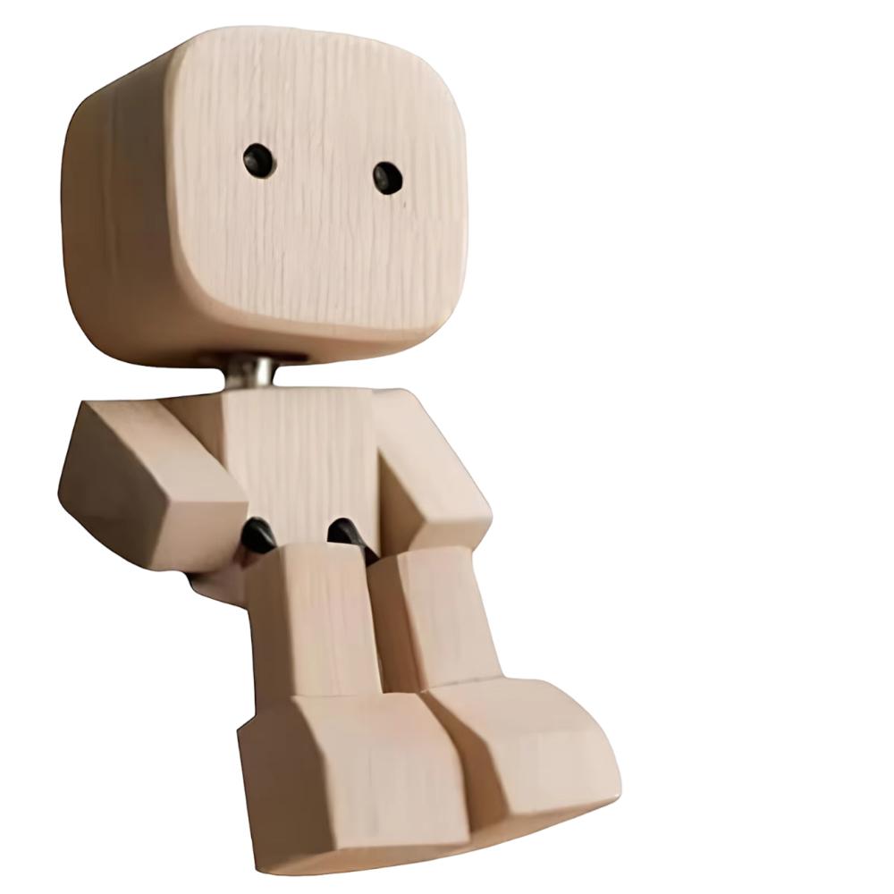 Mini Size Car Ornaments Leg Shaking Feature Wooden Doll Car Doll Decoration Car Dashboard