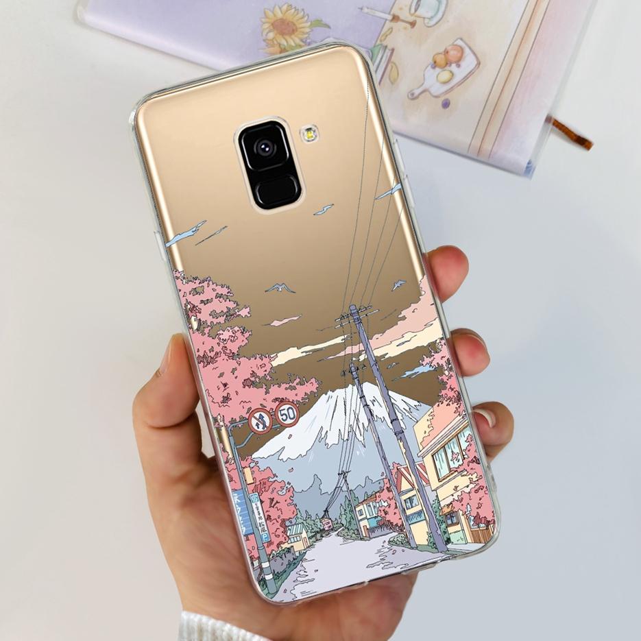 For Samsung Galaxy A8 Plus 2018 Case SM-A730F Luxury Painted Cover Soft Silicone Phone Case For Samsung A8 2018 A530F A8+ Fundas