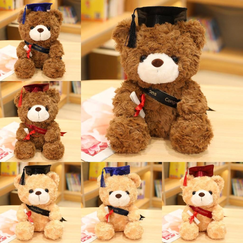 Hat Bachelor Teddy Bear Cartoon Plush Doll Graduation Gift Decorations Home