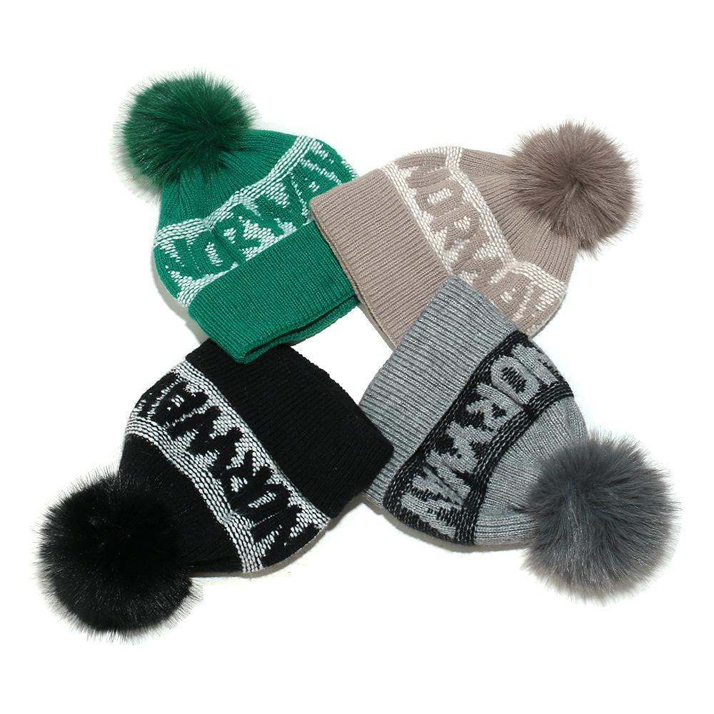 2025 Autumn and Winter Wool Hat NORWAY Letter Jacquard Warm Cold Hat Outdoor Cycling Ski Hat Fleece Knitted Hat