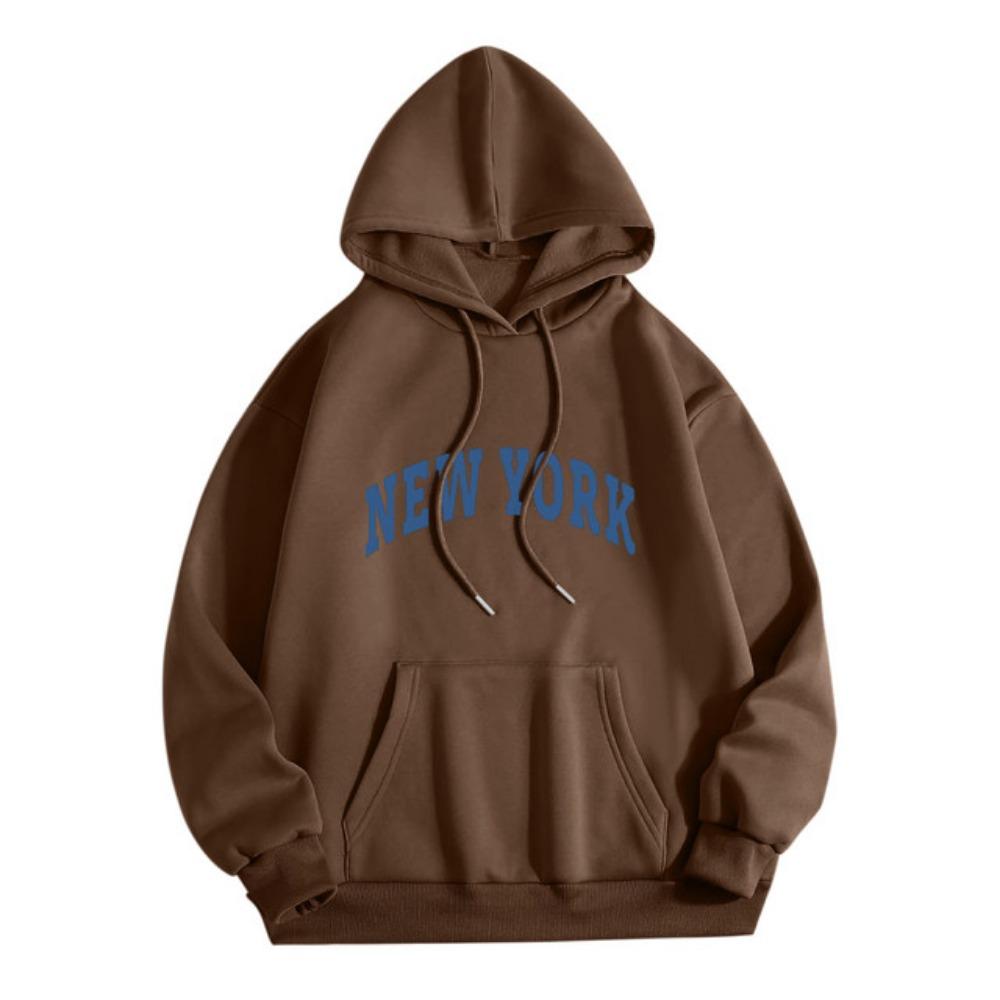 Herren Hoodies mit Stadtmotiv New York USA Mode Sweatshirts mit Buchstabendruck Lockere, lässige Harajuku-Kapuzenpullover Sportbekleidung