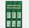 Gamer Wired Headphones Gaming Wired Earphone Metal HiFi Bass Stereo 3.5mm Earphone Earbud For Phone Computer Mic L Jack Magnetic