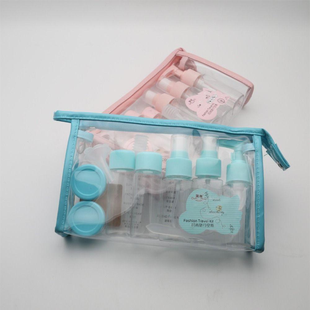 

Bottle Sub-Bottle Cosmetic Container Makeup Bottles Kit Toiletry Organizer Refillable Bottle Set синий