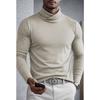 Men S Solid Color Long Sleeve High Neck Base Layer Top