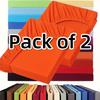 Pack of 2 Jersey Fitted Sheets Hypoallergenic & Breathable Bed Sheets with Elastic, 28cm Height, Allergy-Friendly,Machine Washable,Solid Color Bedding