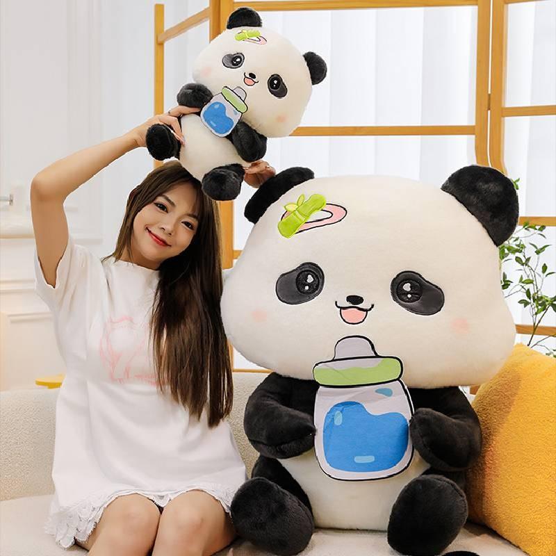 Adorable Panda Plush Doll For Girls Soft Stuffed Toy Perfect For Comfort And Sleep
