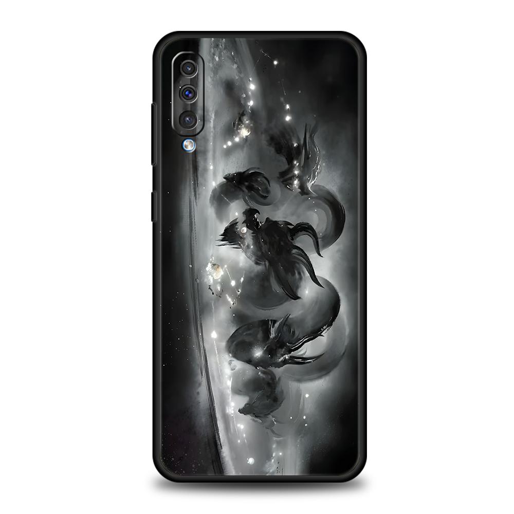 

Чехол для телефона Samsung Galaxy A56 A36 A26 A06 A16 A24 A36 A54 A14 A42 A22 A20 A12 A10 5G Мягкий ТПУ Чехол Мультяшный Дракон Длинные Сумки Samsung A30