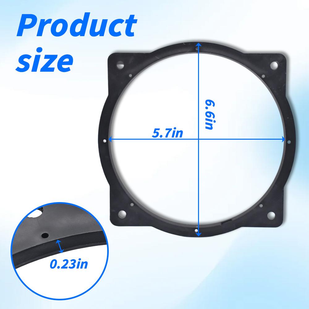 2pcs Car 6.5 " Sub Woofer Audio Speaker Mount 6.5" Horn Bracket Washer Pad Adapter For Hyundai Sonata 8 9th Generation