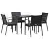 VidaXL Ensemble à manger de jardin 5 pcs coussins résine tressée acier 3186972