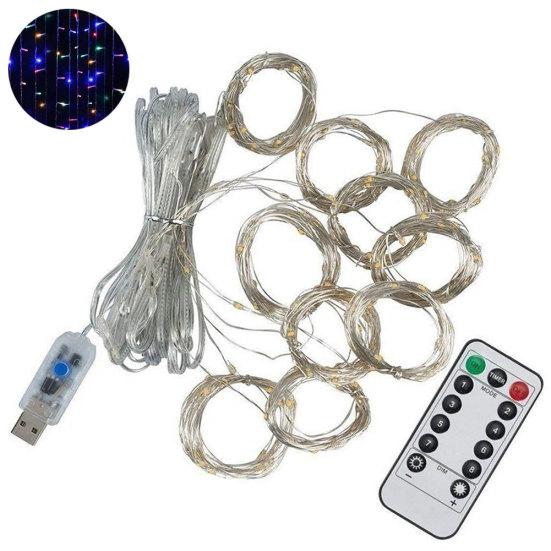 

3x3 м романтический USB 300 светодиодный пульт дистанционного управления сказочный занавес гирлянда домашний декор разноцветный