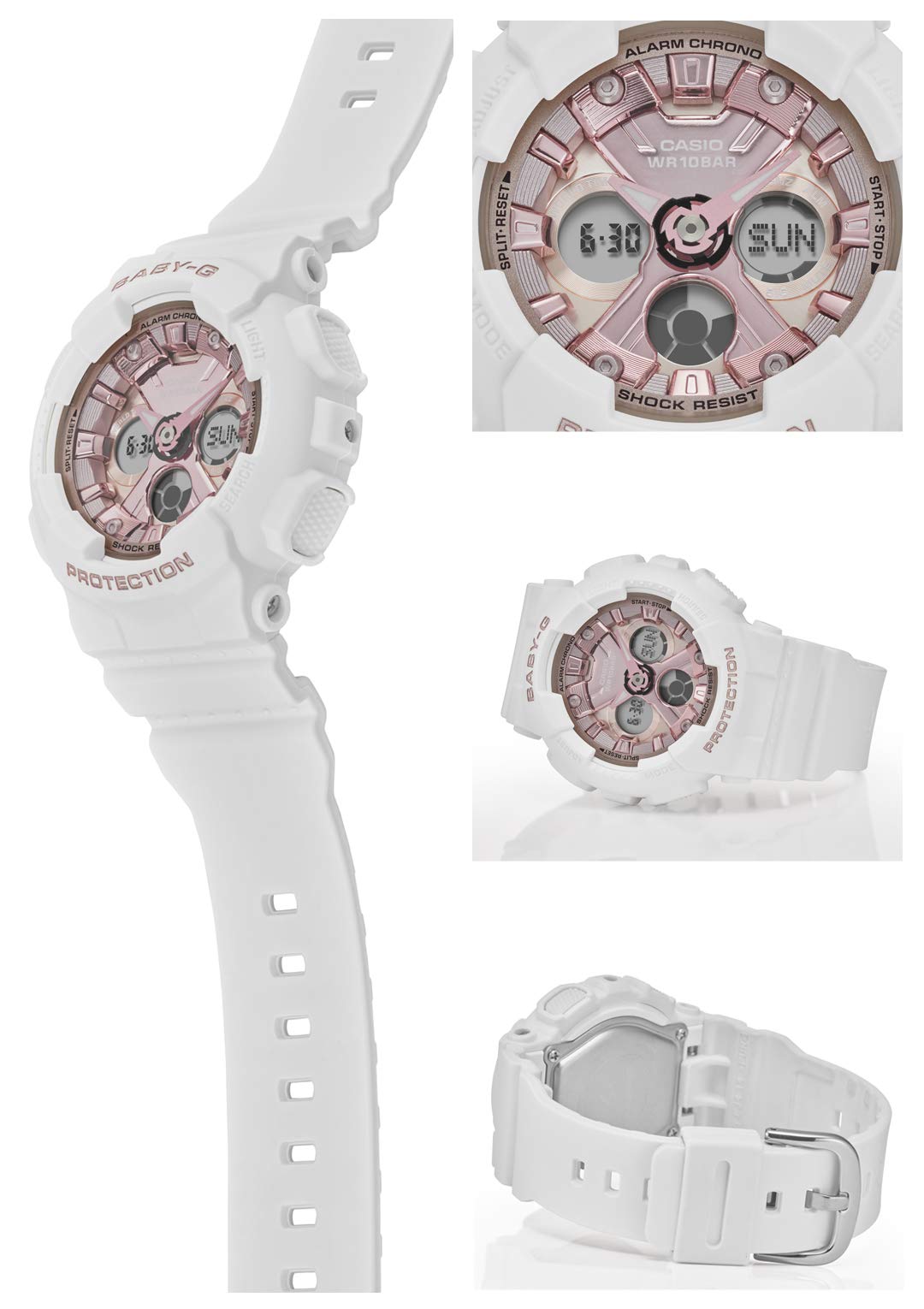 Часы Casio BABY-G, Белые, BA-130-7A1JF – купить по низким ценам в