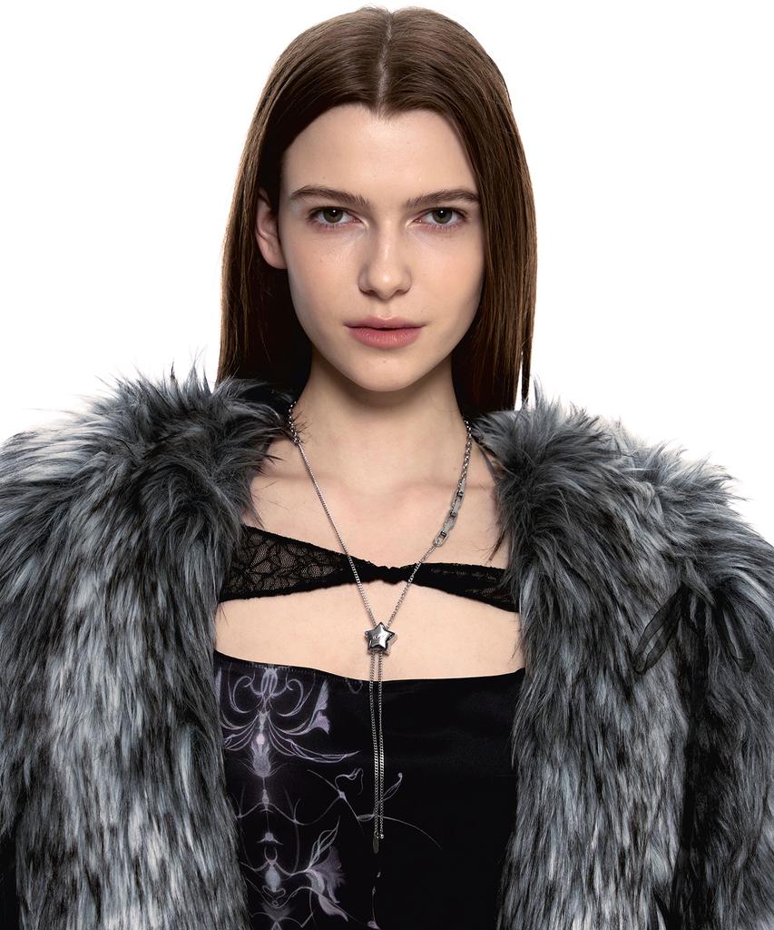 Sentiments No.479 [Silver] Star Code Lock Mix Chain Necklace